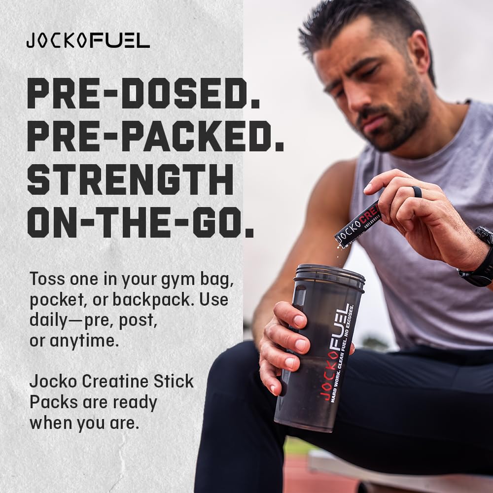 jocko fuel stick packs next to other supplements showing stackable routine