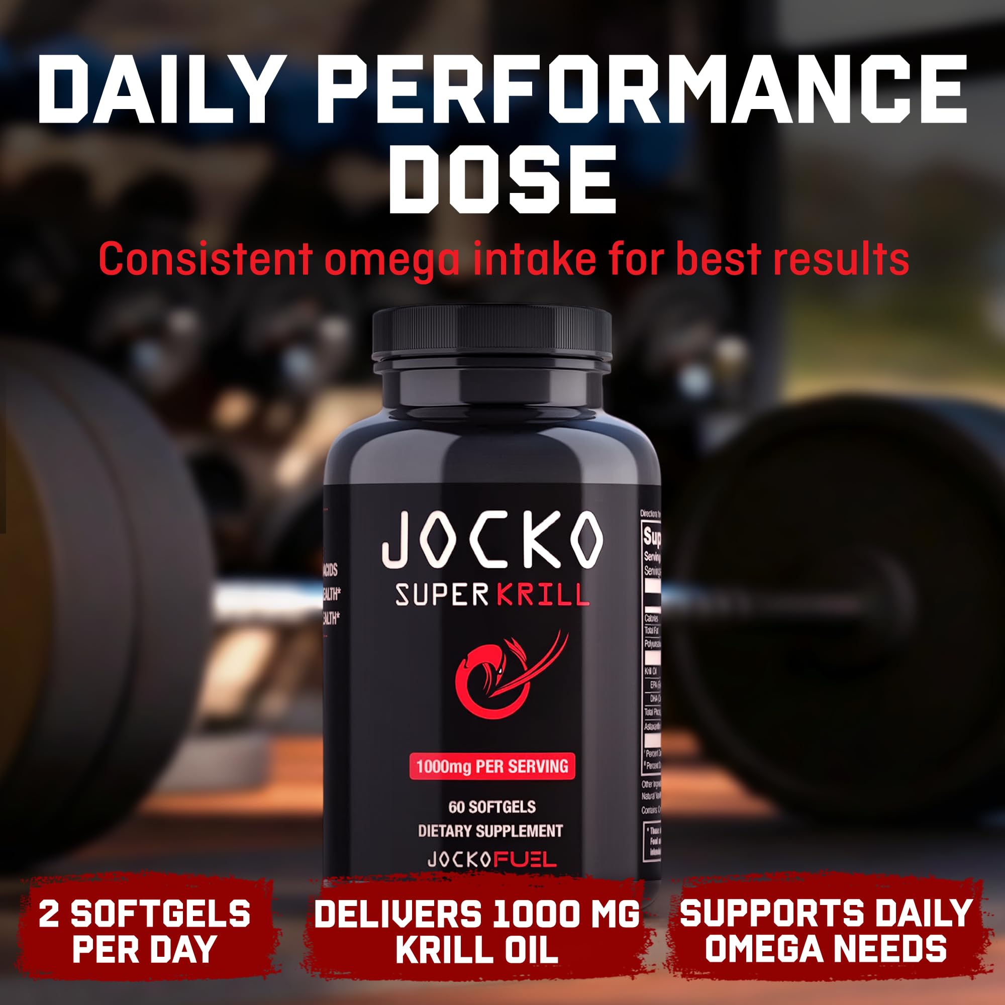 Jocko Fuel softgel in hand for size comparison, demonstrates convenient dosing