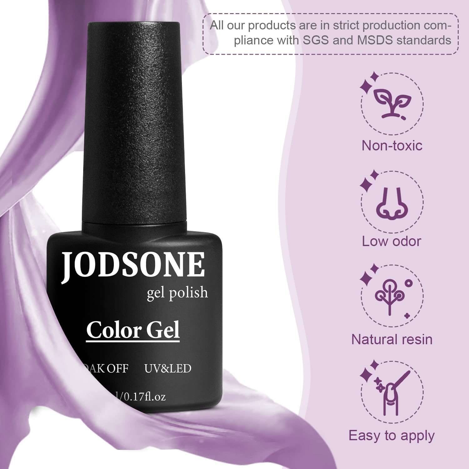 JODSONE brush and bottle detail showing smooth applicator for precise application