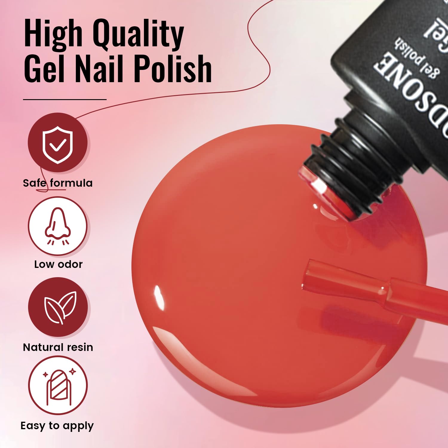JODSONE cured nails with high gloss finish for durability