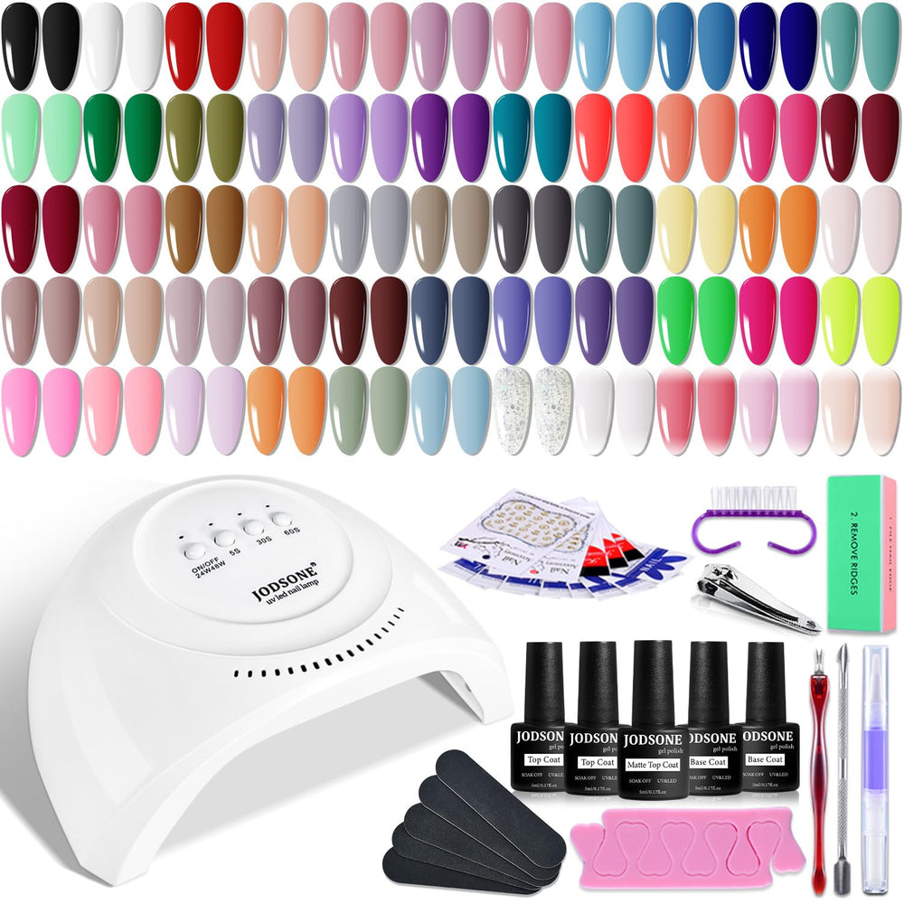 JODSONE front packaging showing full 60-piece gel nail kit for easy setup