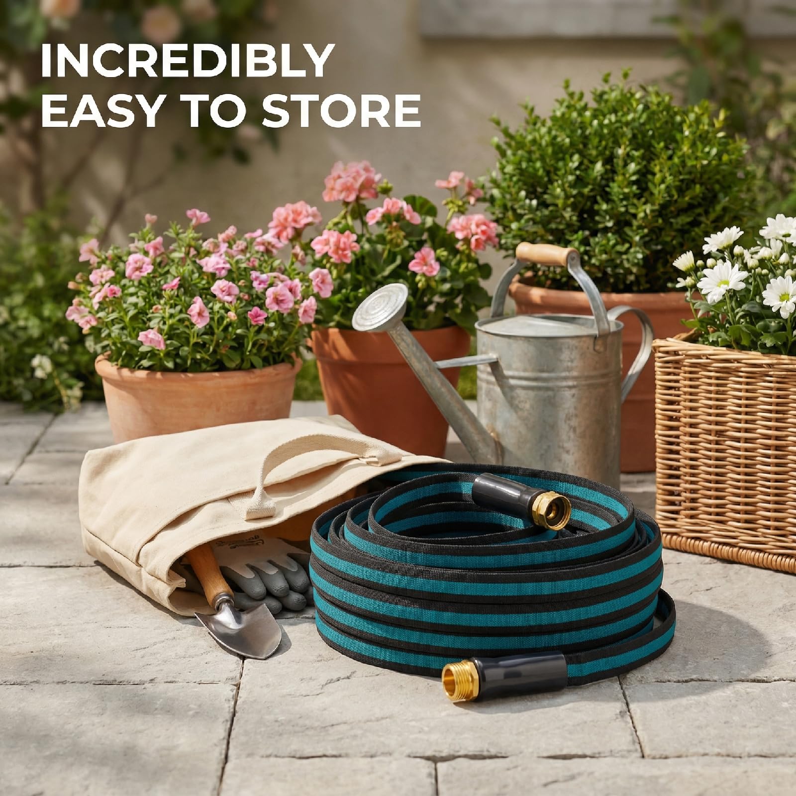 JOH hose coiled on reel scale for compact storage and space saving