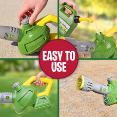 John Deere unit with 24 oz refill attached showing secure screw-on canister benefit: less mess