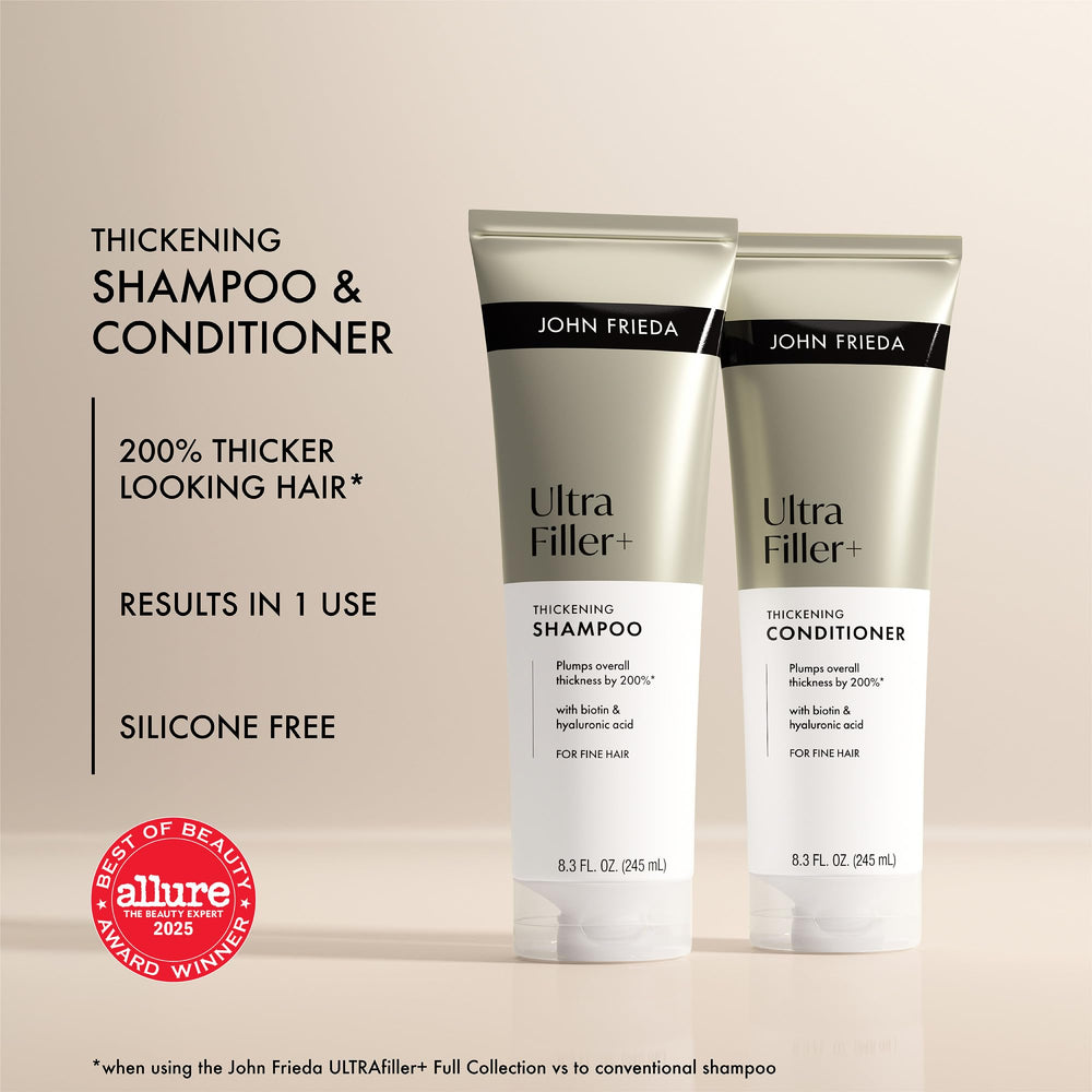 Conditioner cream close-up of John Frieda ULTRAfiller illustrating detangling and plumping