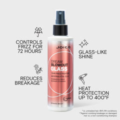 Joico applying to mid-lengths and ends to show targeted frizz control and hydration