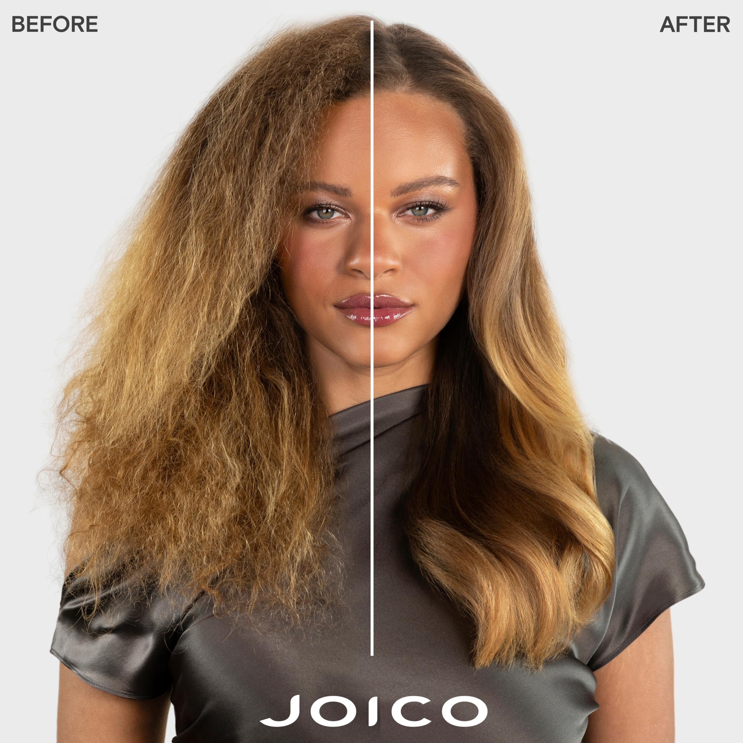 Joico cream texture on palm illustrating lightweight feel and easy spreadability benefit