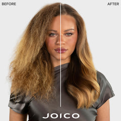 Joico cream texture on palm illustrating lightweight feel and easy spreadability benefit