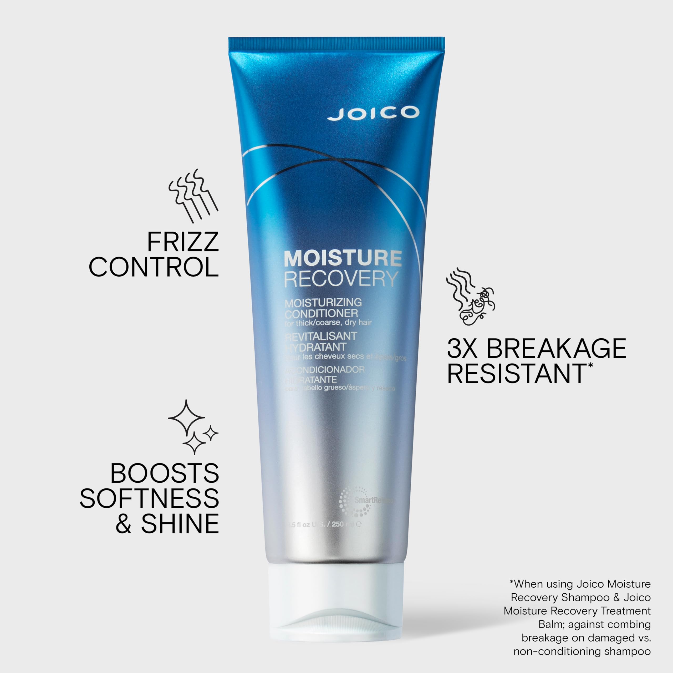 Joico dispensing product from bottle, shows easy application and controlled amount