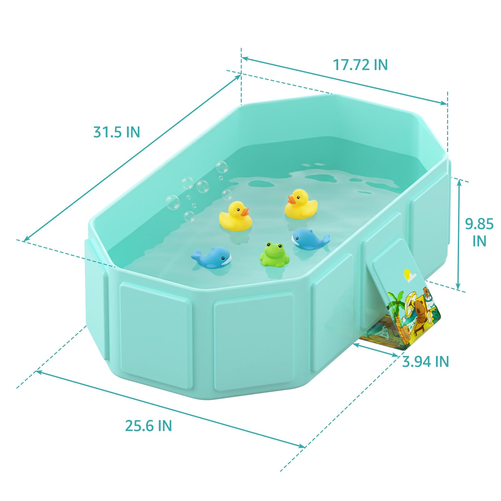 Jollcma bathtub in use with baby being bathed demonstrating comfort and convenience benefit