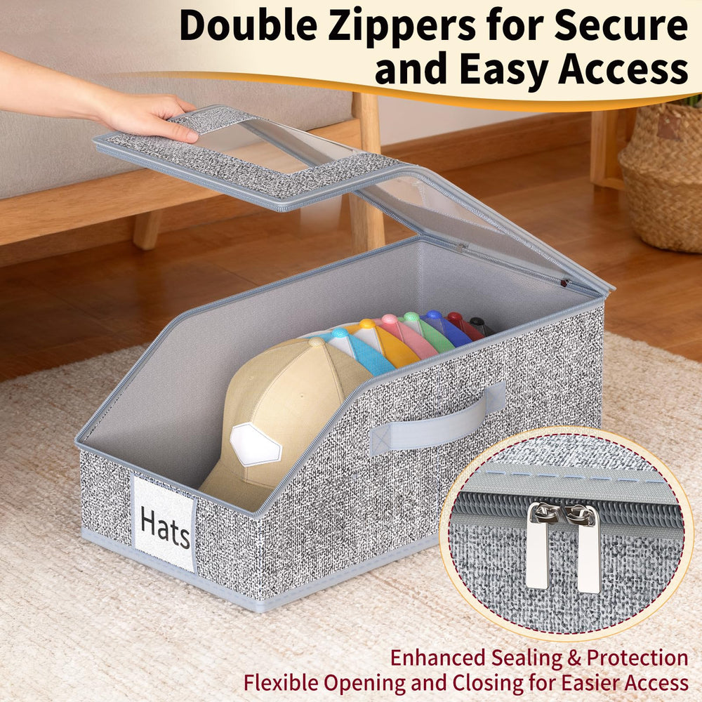 Jollcma smooth double zipper and label slot for sealed storage and easy sorting