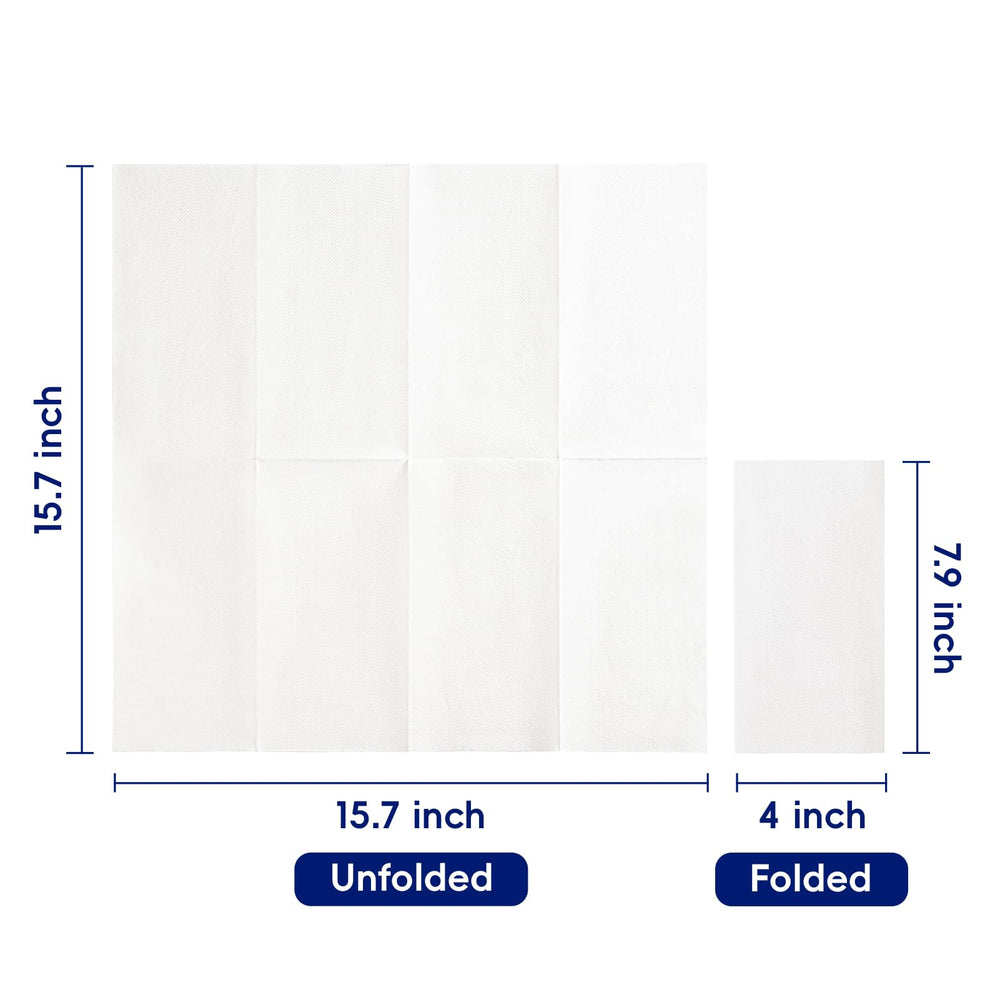 JOLLY CHEF folded napkin closeup showing neat fold and space-saving benefit