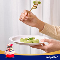 JOLLY CHEF stacked plates illustrating compact storage convenience