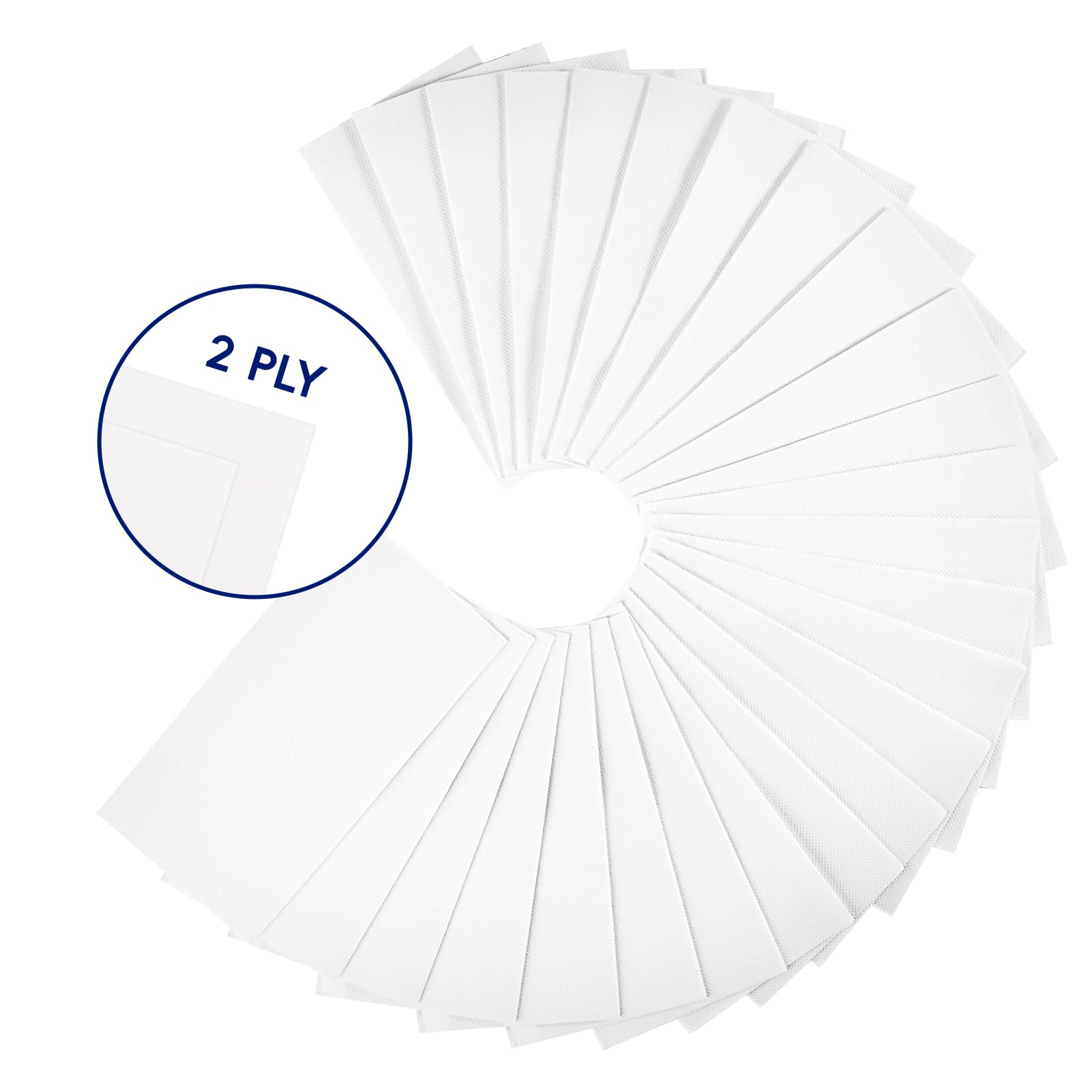 JOLLY CHEF unfolded napkin beside utensils showing generous size for place setting