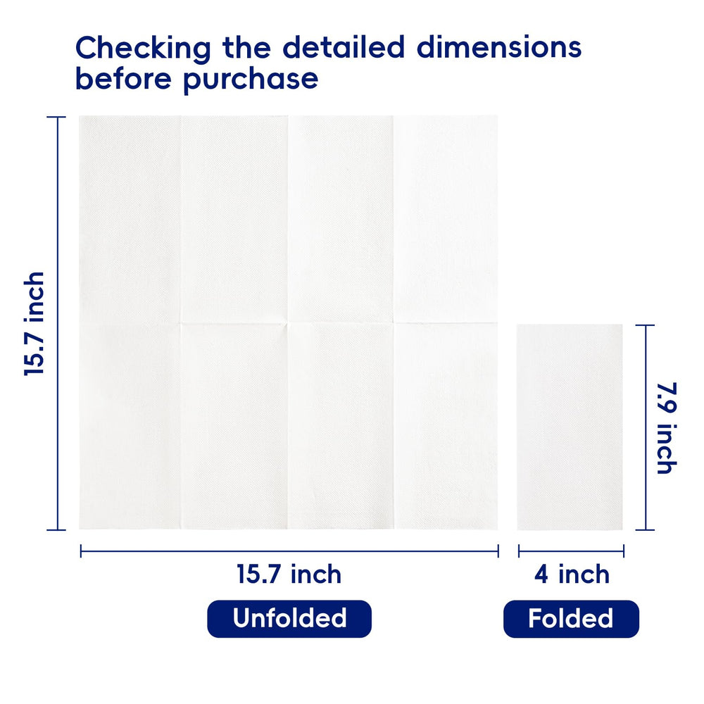JOLLY CHEF unfolded napkin displaying large 15.7x13 inch coverage for protection