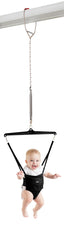 Jolly Jumper front view showing compact black doorway jumper and clamp benefit