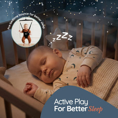 Jolly Jumper baby jumping in doorway showing joyful activity benefit