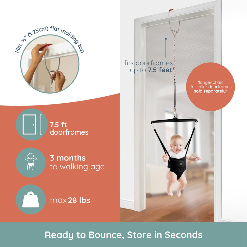Jolly Jumper in a nursery lifestyle shot showing space-saving daily use benefit