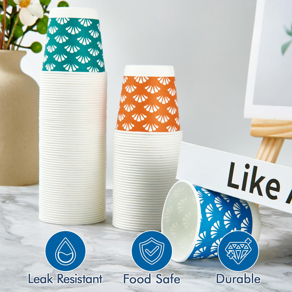 JollyPack three color cups laid out to show color sorting convenience
