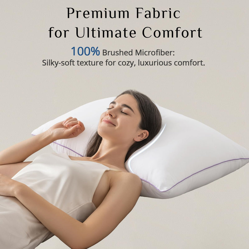 JOLLYVOGUE pillow under head of back sleeper offering balanced support