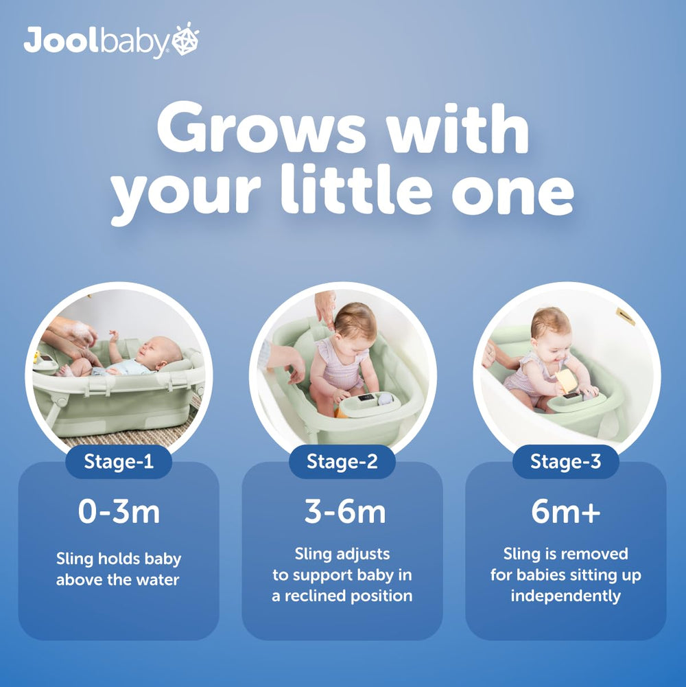 Jool Baby integrated thermometer close-up showing clear temperature readout for caregiver safety
