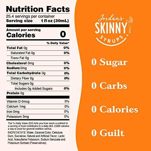 Jordan's Skinny Mixes caramel pour close-up highlighting smooth texture and mixability