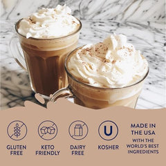 Jordan's Skinny Mixes label detail highlighting ingredients and keto-friendly benefit