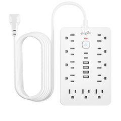 JouleLoom front view showing all outlets and USB ports for convenient charging
