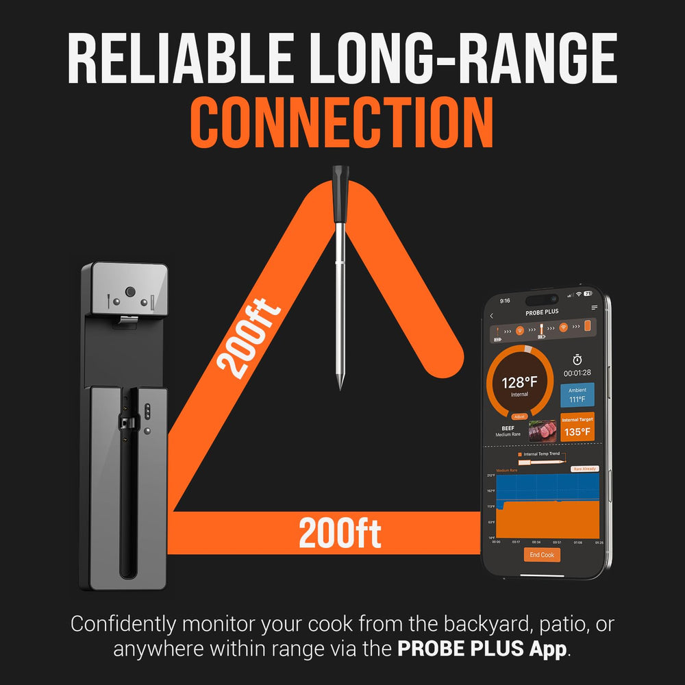 JoyBear app screen displaying live internal and ambient temperatures