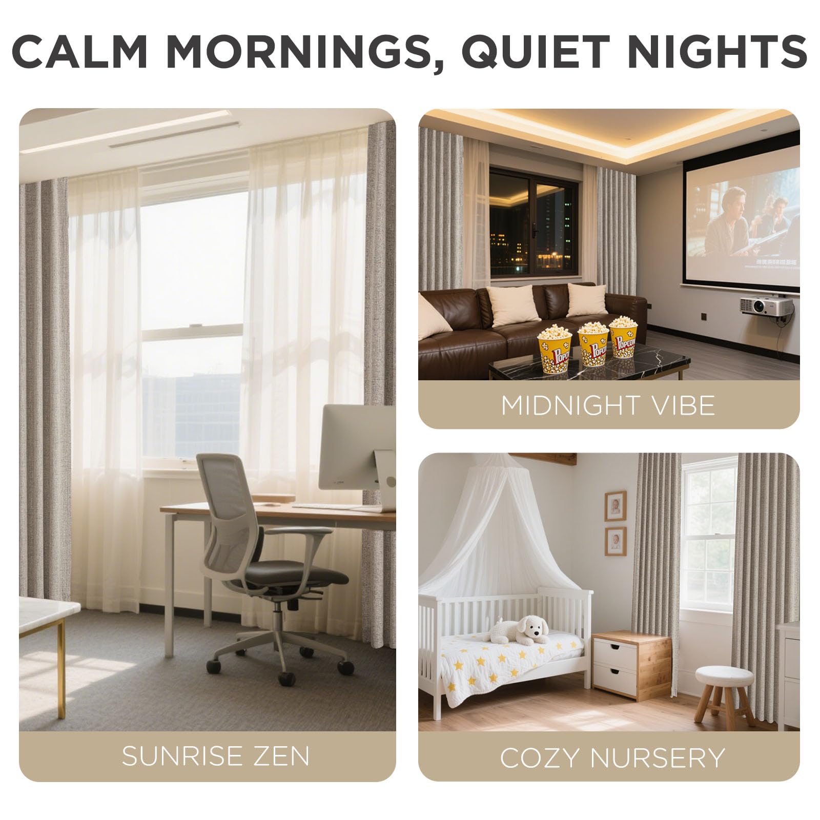Joydeco styled in a living room creating privacy and reduced glare