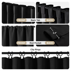 Joydeco rod pocket detail for classic hanging and neat gathers