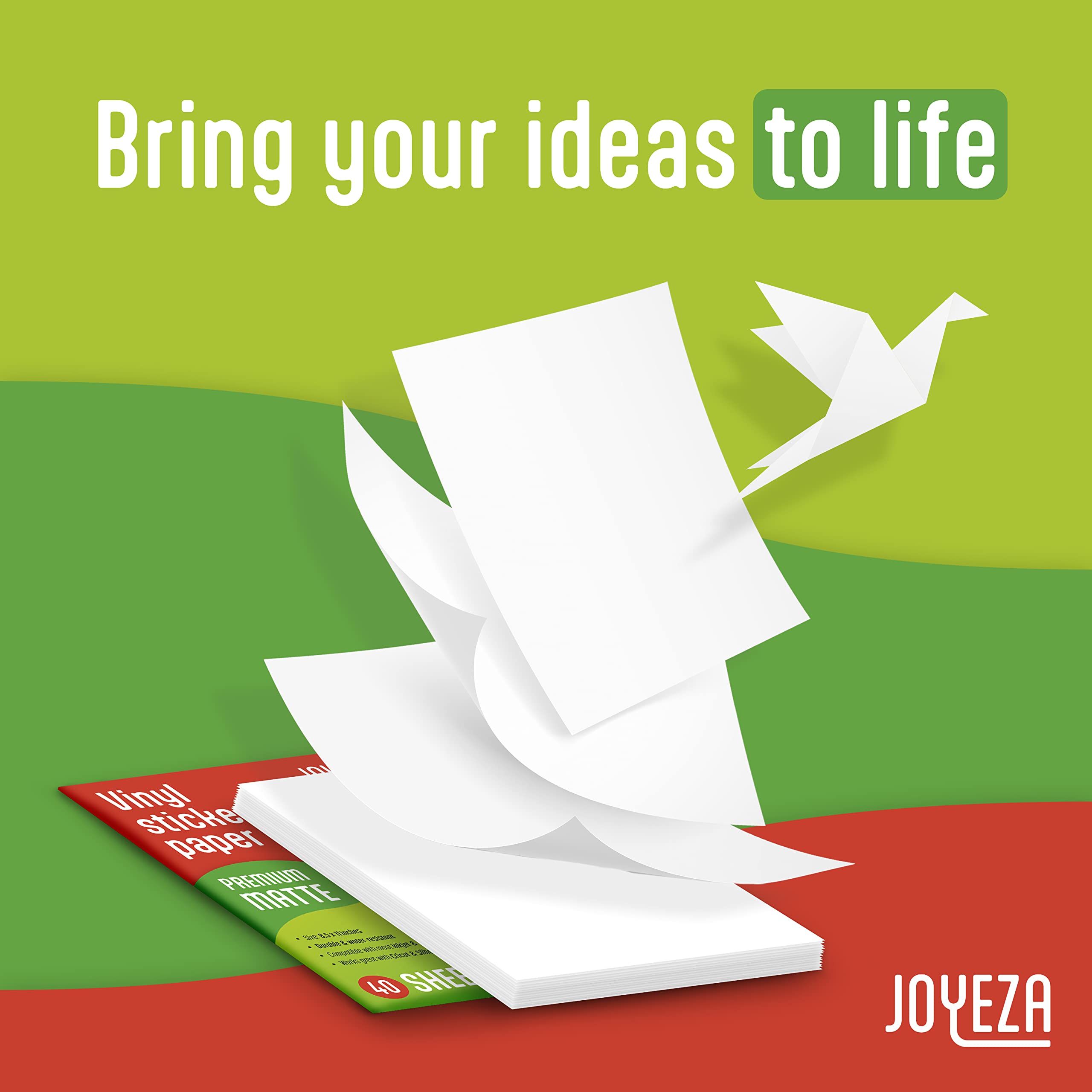 JOYEZA sealed sticker outdoors showing increased water resistance