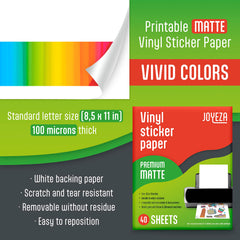 JOYEZA close-up of matte vinyl texture for crisp ink results