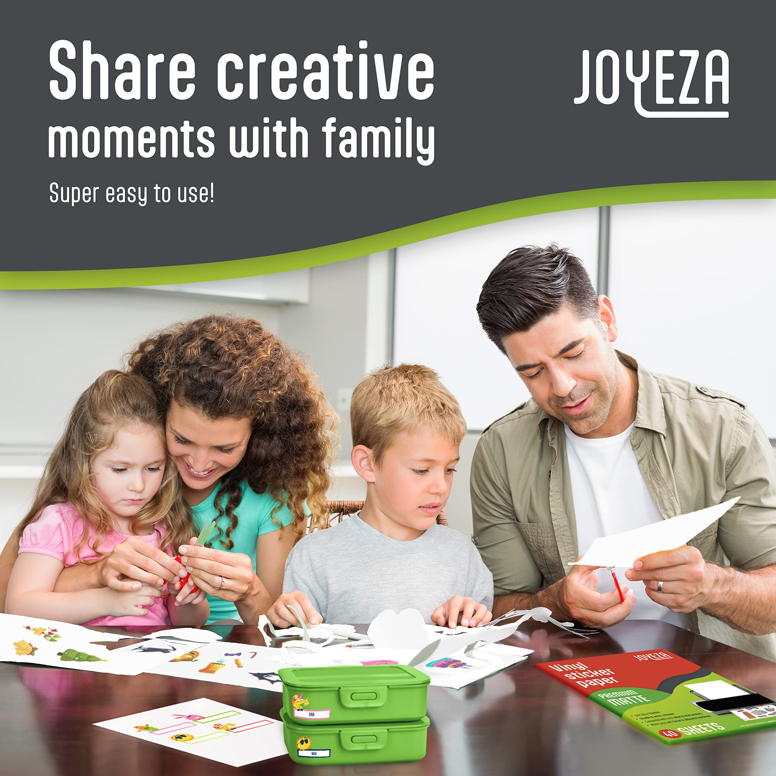 JOYEZA sheet next to credit card showing 8.5x11 scale