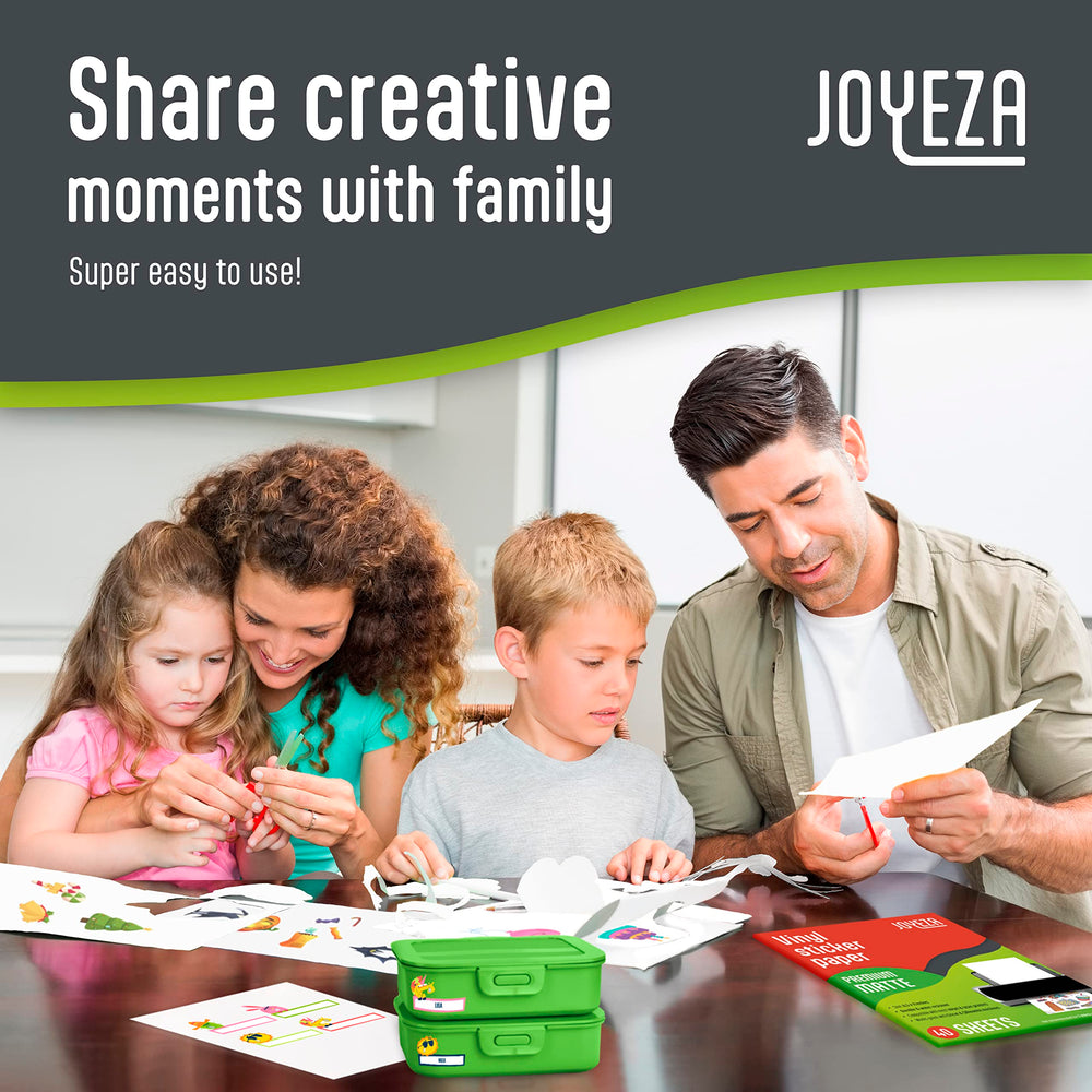 JOYEZA sheet next to credit card showing 8.5x11 scale