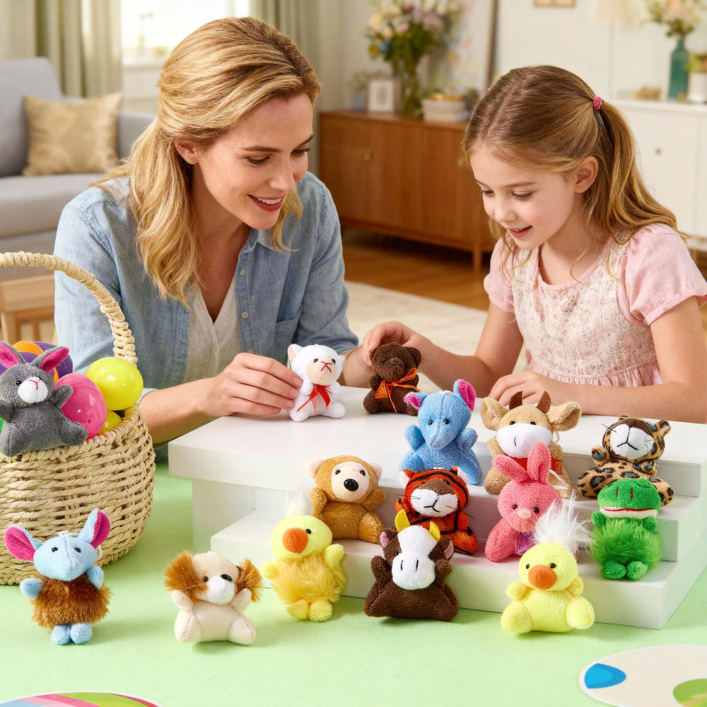 JOYIN child holding plush showing playful use and smile