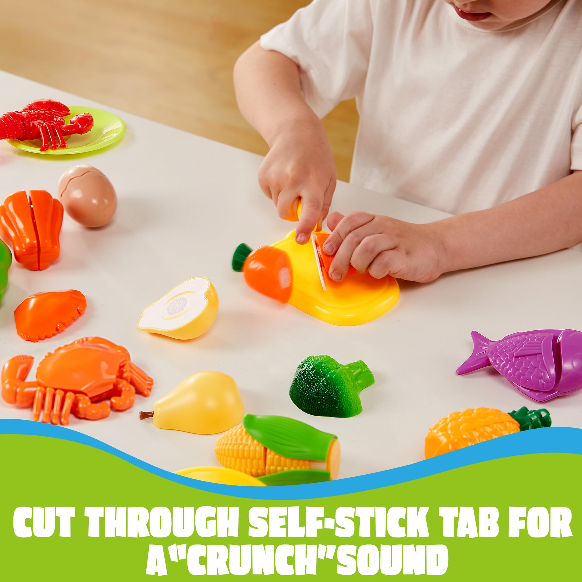 JOYIN child using cutting board and knife to practice hand coordination