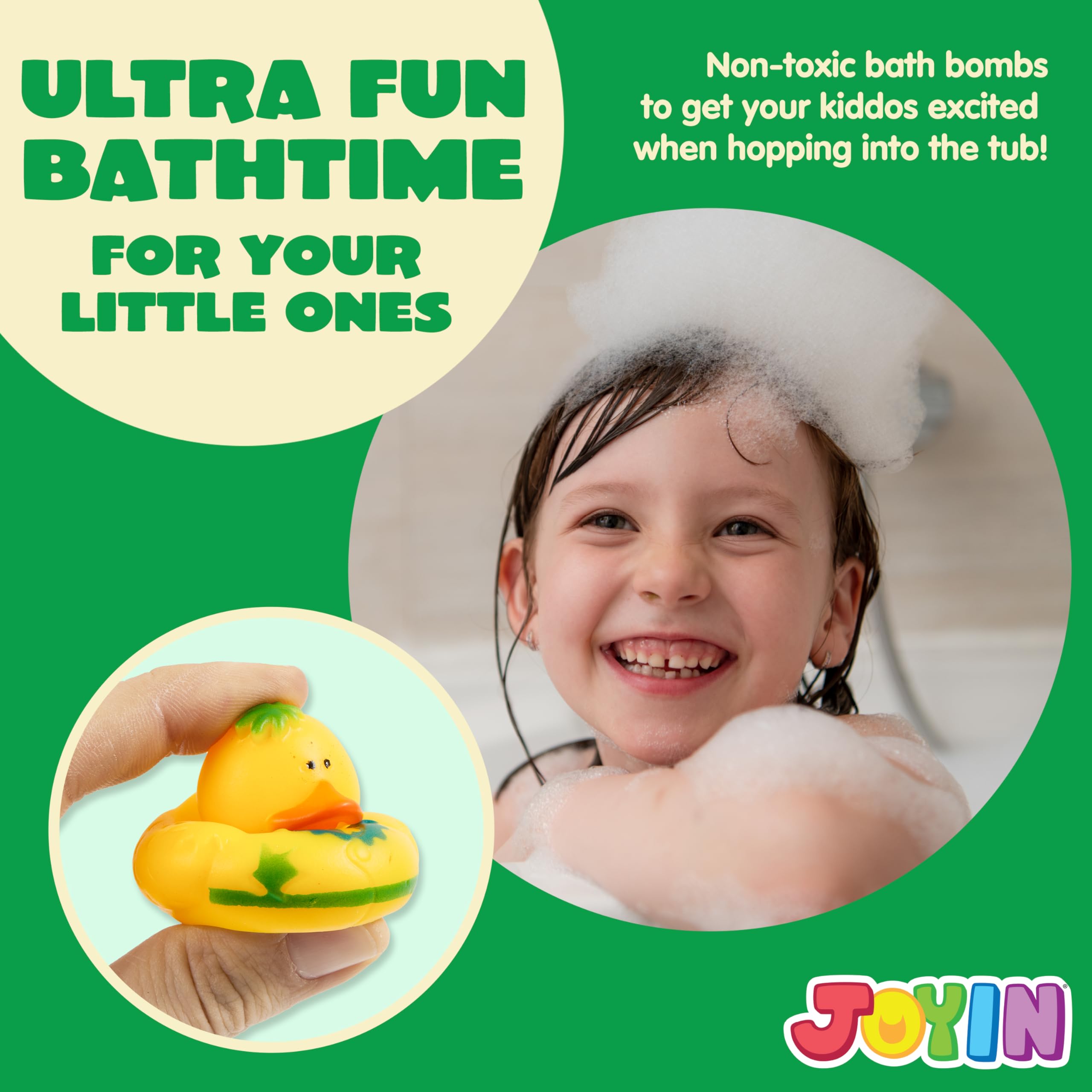 JOYIN ducks floating in bathtub showing safe fun for supervised water play