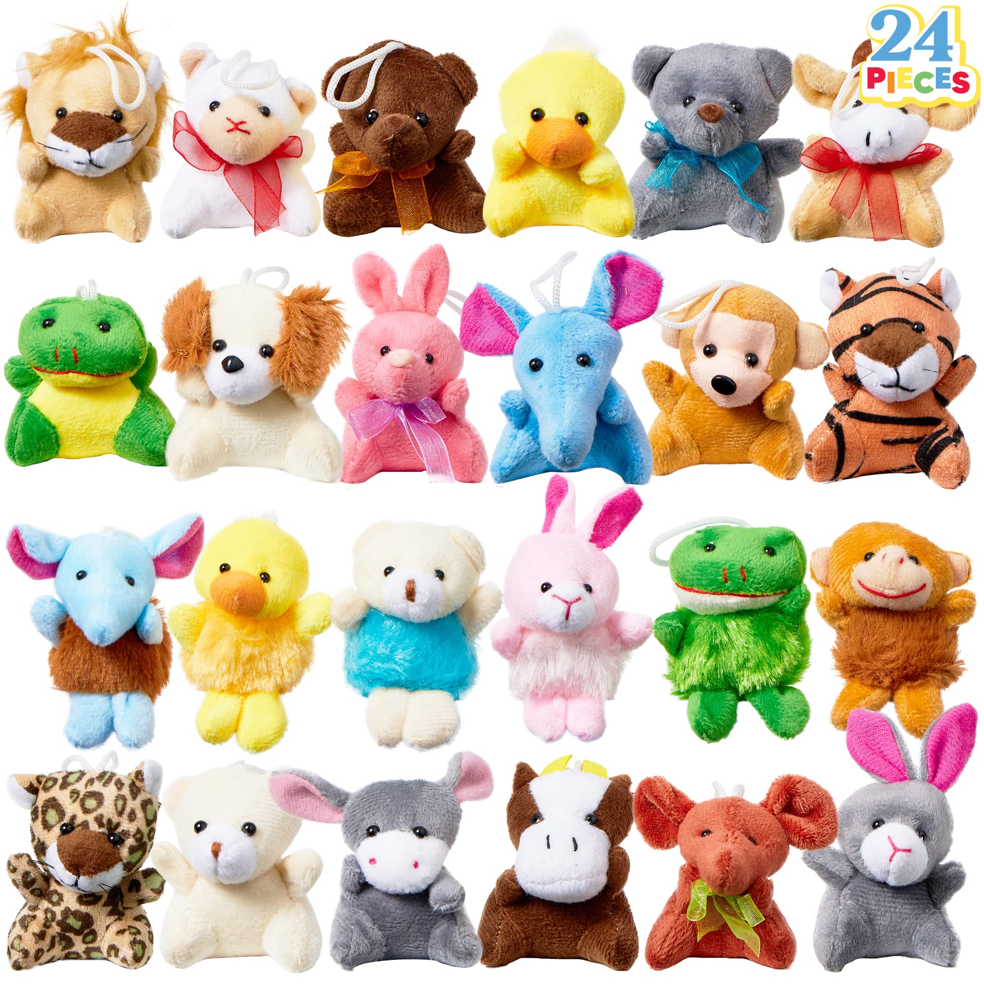 JOYIN front packaging showing 24 assorted mini animals and value