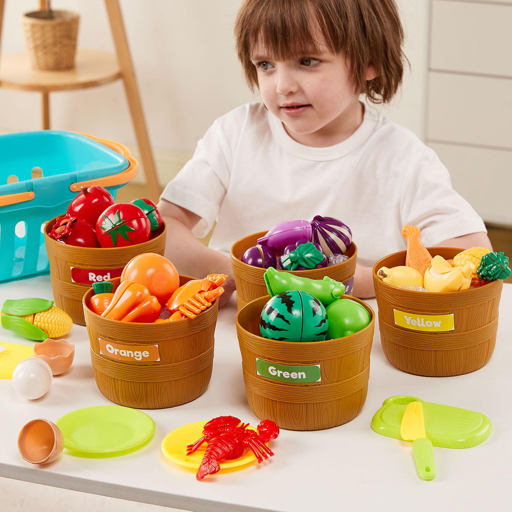 JOYIN children playing with the set in a kitchen play scene fostering sharing