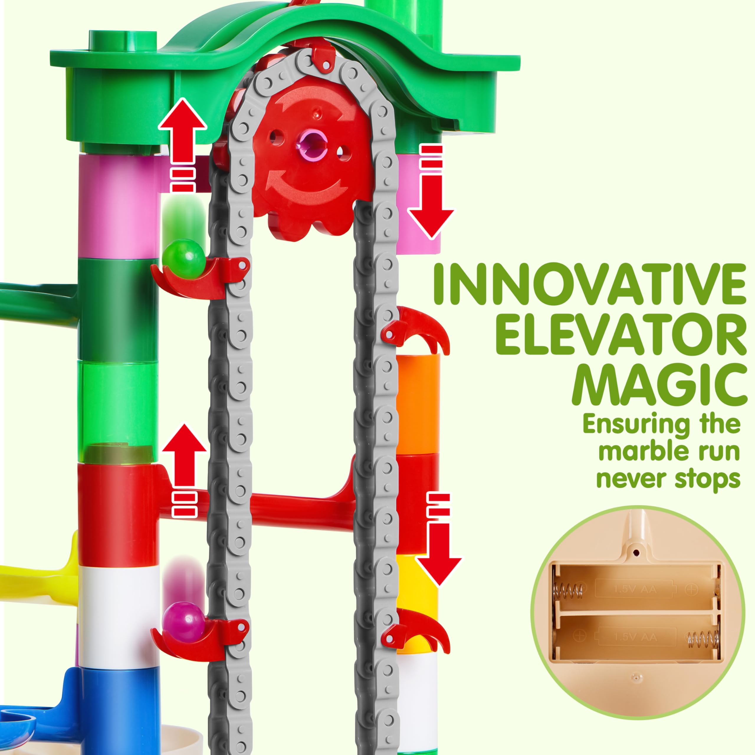 JOYIN close-up of motorized elevator component demonstrating continuous marble lift