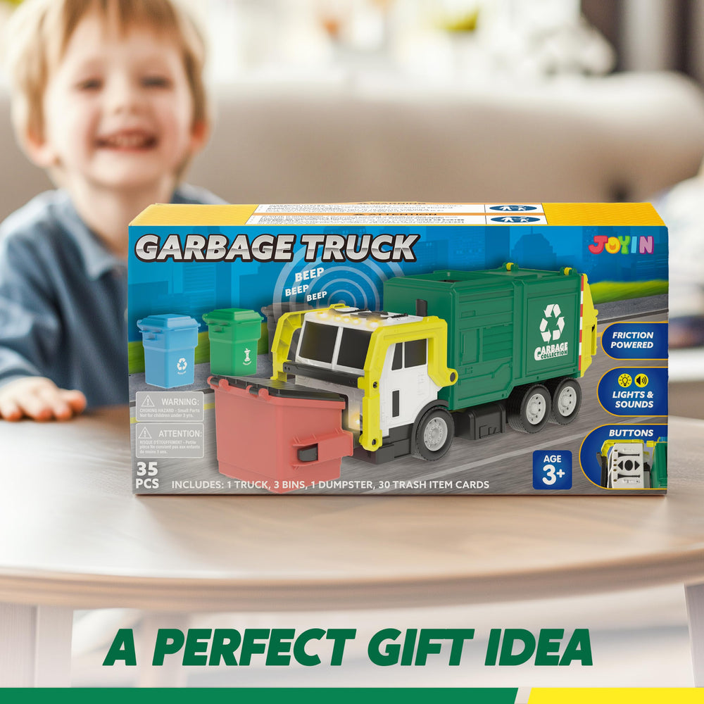 JOYIN truck beside a child’s hand showing size and easy handling