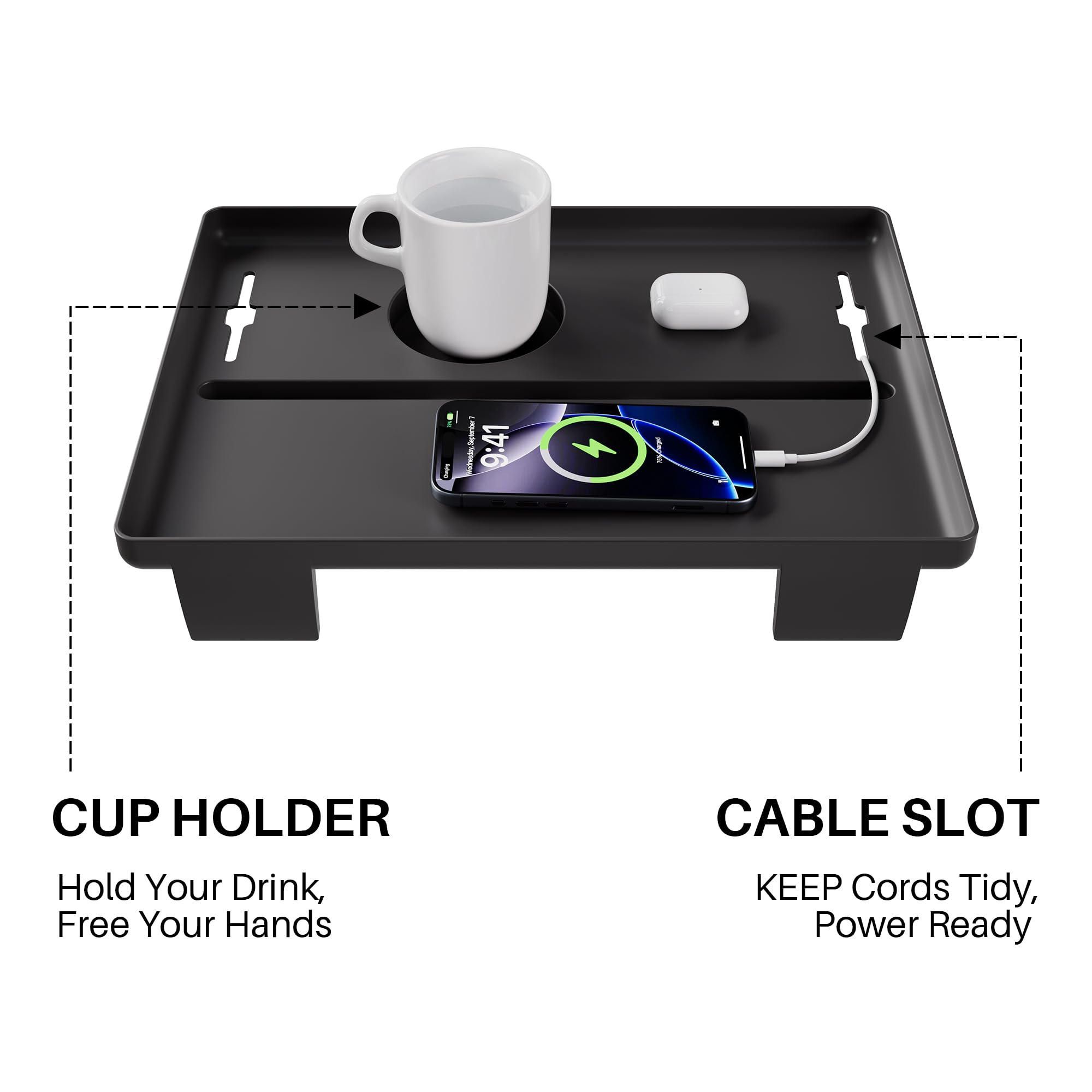 JOYMOOP with water bottle and book showing durable load-bearing benefit