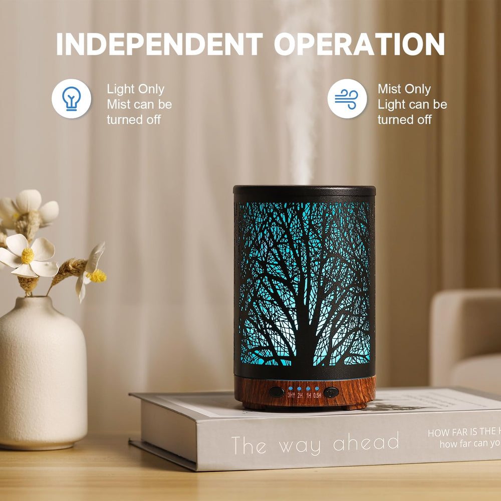 JOYOLO diffuser held in hand for size comparison showing portable convenience benefit