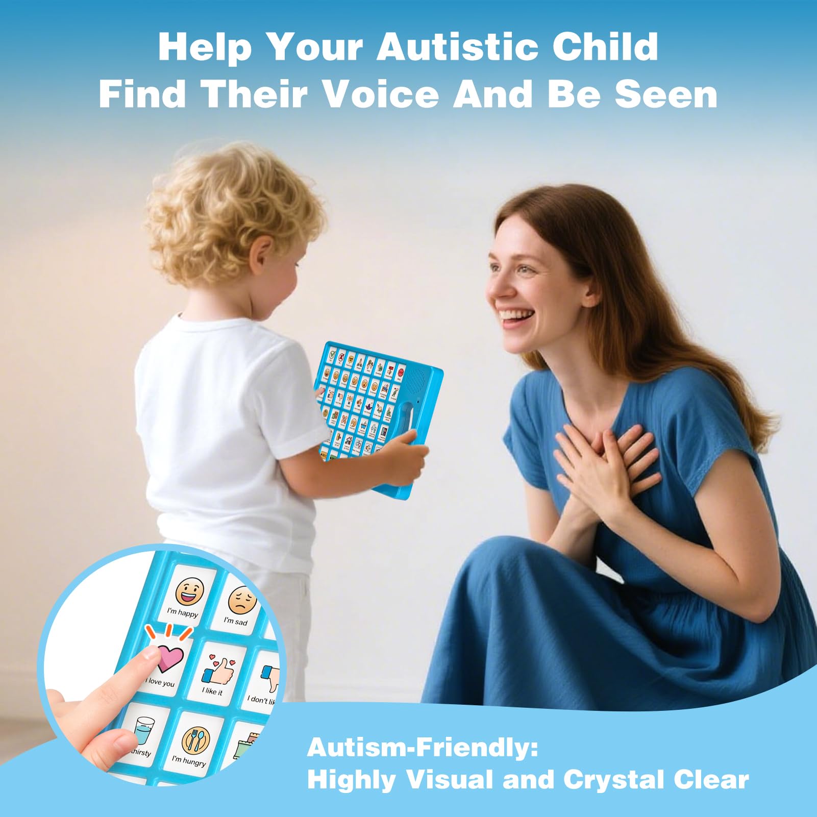 Joyreal used by a child during communication practice encouraging interaction