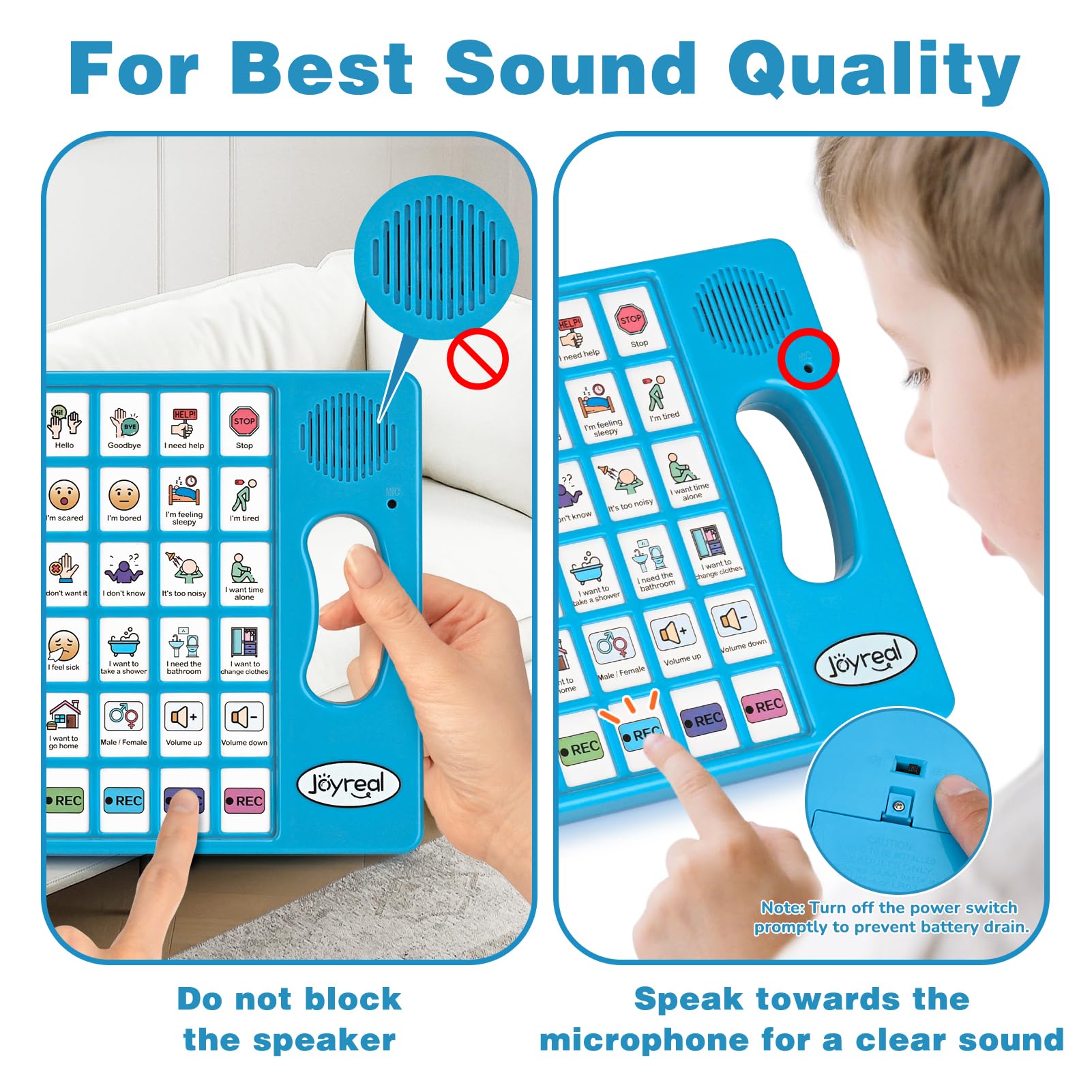 Joyreal held in hand to show compact size and easy portability