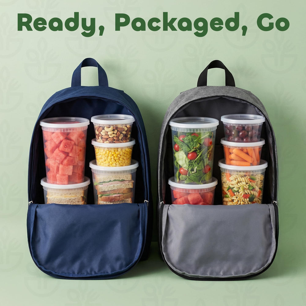 JoyServe containers packed in freezer preserving meals for later use