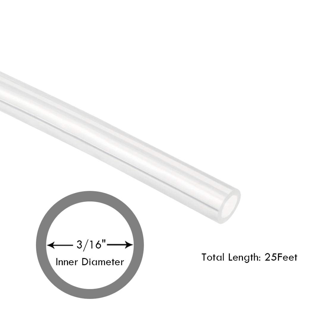 JoyTube close-up of smooth inner surface and wall thickness for easy cleaning and flow