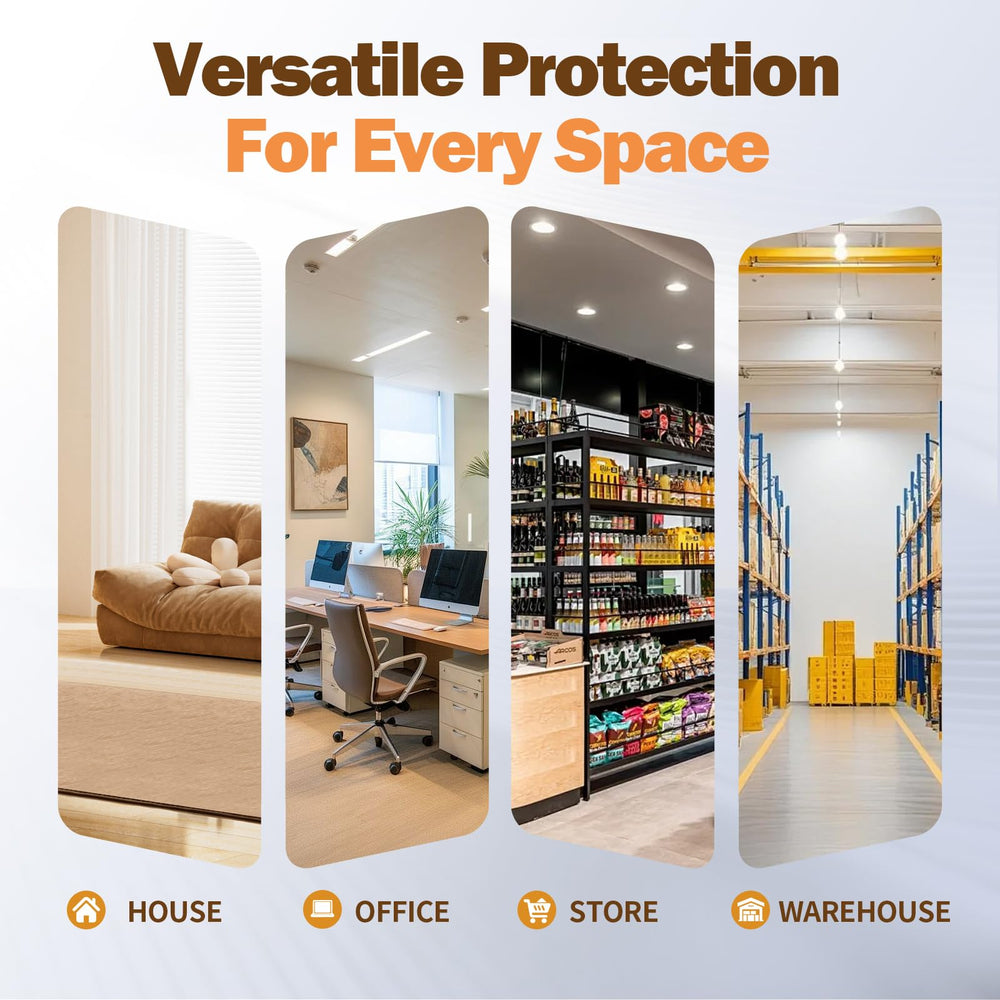 Jqely in living room on outlet demonstrating whole-room protection benefit