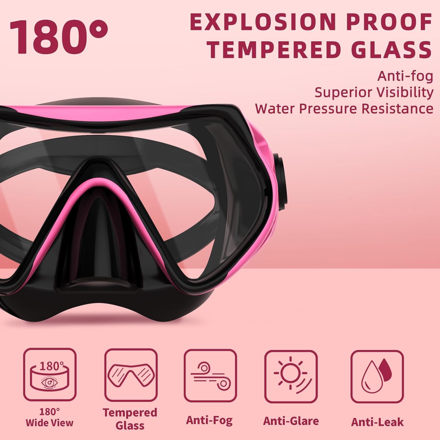 jring tempered glass close-up highlighting anti-fog finish for consistent clarity