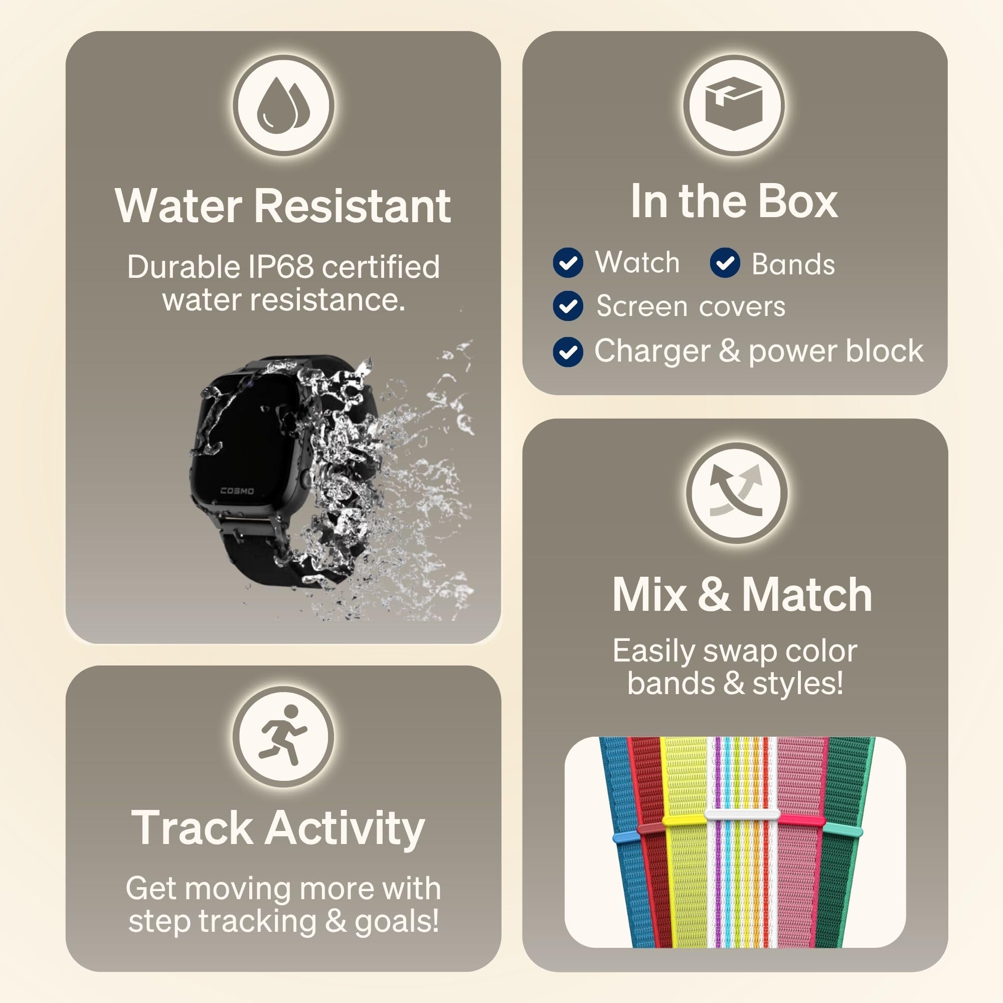 JrTrack retail packaging and accessories showing ready-to-use out-of-box setup
